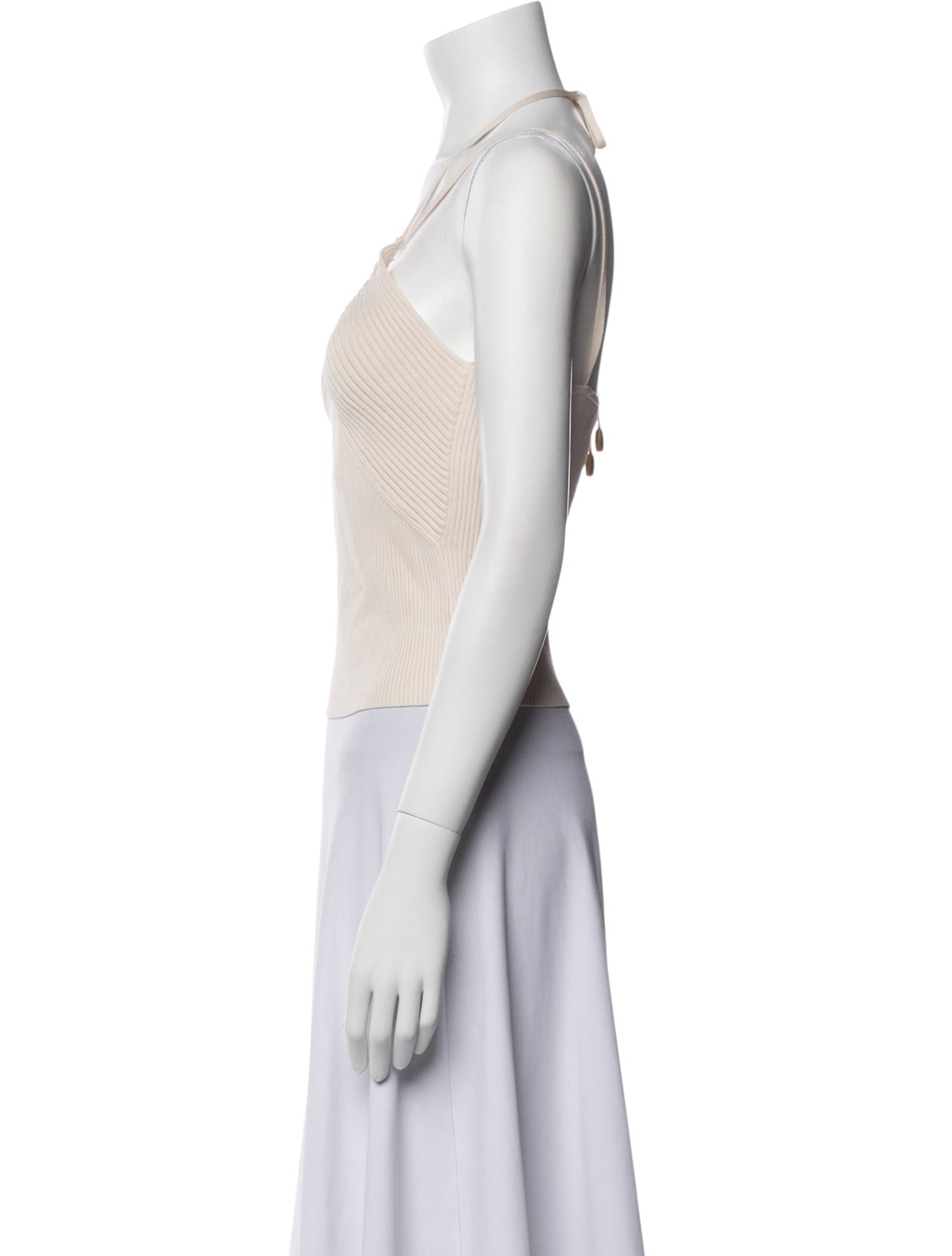 Jonathan Simkhai Scoop Neck Sleeveless Crop Top